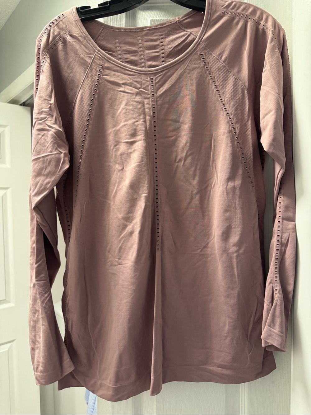 Athleta Long-Sleeve Scoop Neck Top - Dusty Mauve XL